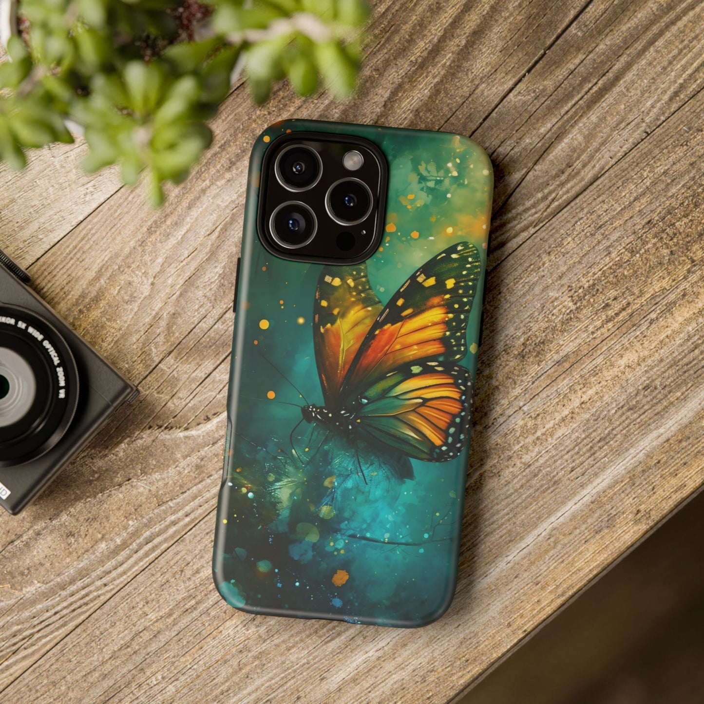 Colorful Butterfly Phone Case, Tough Cases for iPhone and Samsung, Cute Tech Accessories, Nature Lovers Gift, Vibrant Floral Design