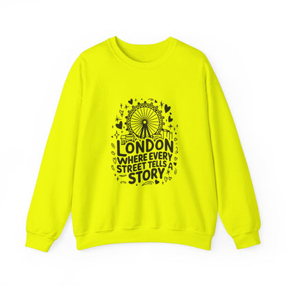 Unisex Heavy Blend™ Crewneck Sweatshirt - London Story Telling Streets