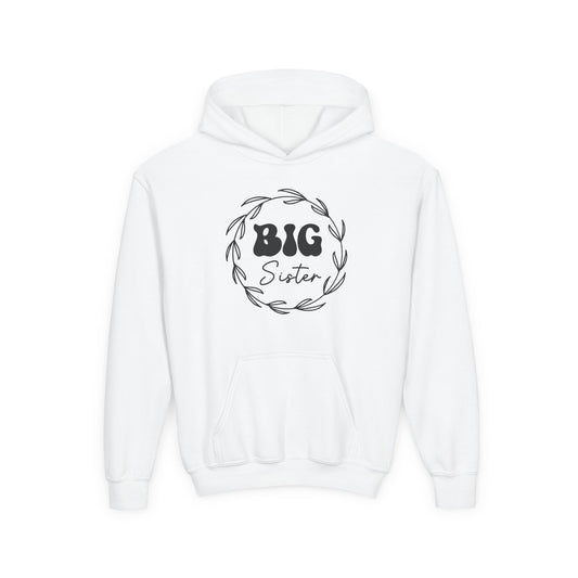 Big Sister Youth Hoodie - Cozy Heavy Blend Sweatshirt for Celebrating Siblings