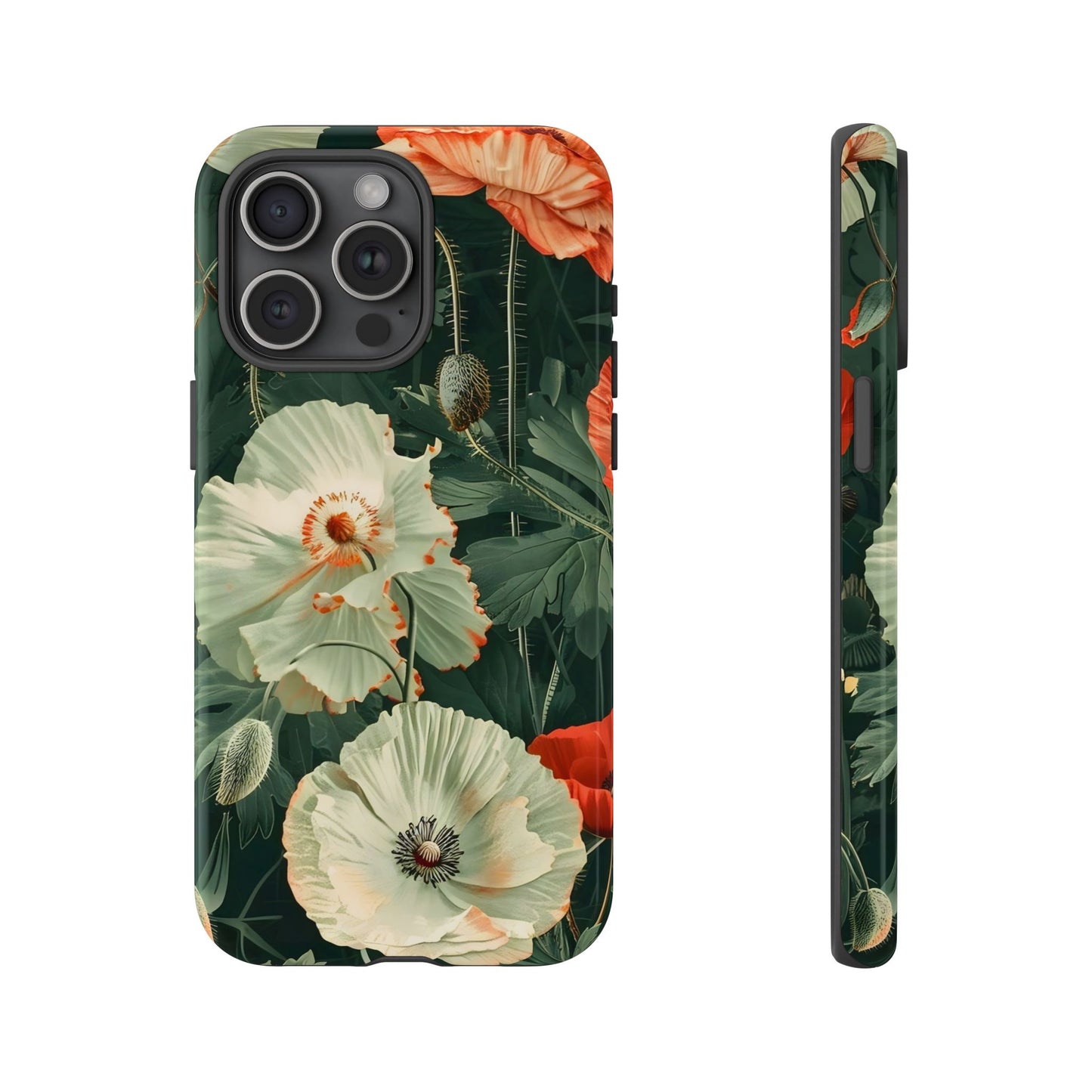 Floral Phone Case - Tough Cases, Botanical Design, Gift for Friends, Trendy Mobile Cover, Personalized Phone Accessory