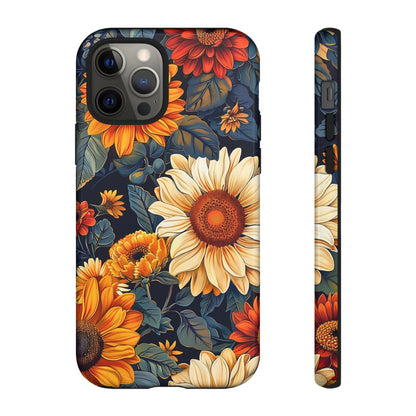 Floral Tough Phone Case | Sunflower Design, iPhone Cover, Protective Case, Gifts for Her, Floral Phone Accessory