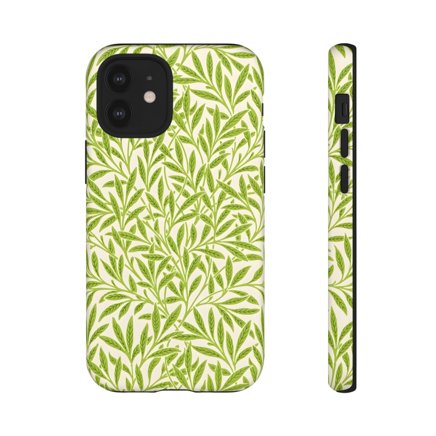 Green Leaf iPhone Case, Tough Cases, Botanical Phone Protection, Eco-Friendly Cover, Nature Lover Gift, Trendy Cell Phone Accessory
