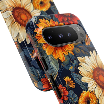 Floral Tough Phone Case | Sunflower Design, iPhone Cover, Protective Case, Gifts for Her, Floral Phone Accessory