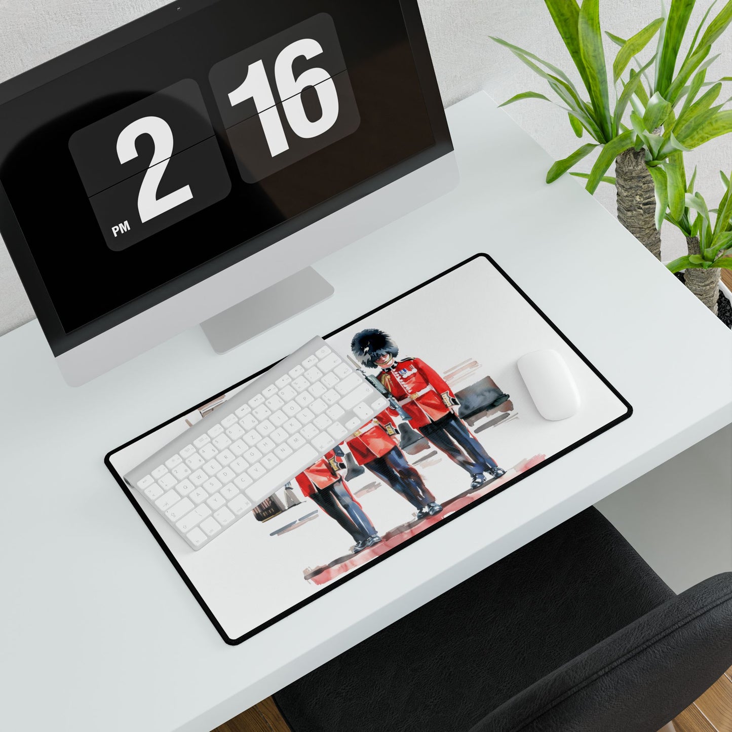 Royal Guards Desk Mat - Elegant Office Decor, Gaming Pad, Personalized Workspace, Gift for Home Office, Unique Desk Accessory