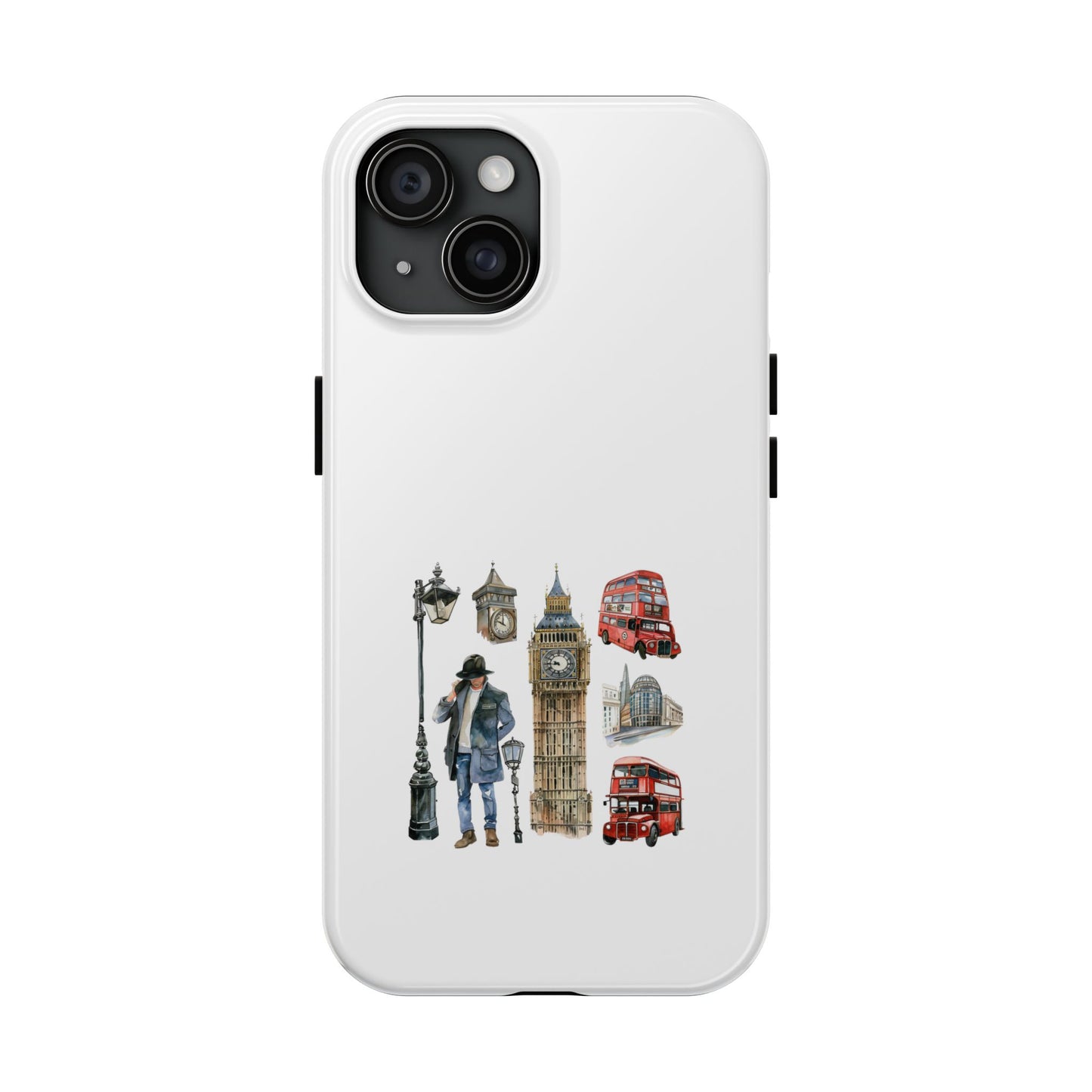 London Scene Tough Phone Case - Durable Protection with Iconic UK Landmarks