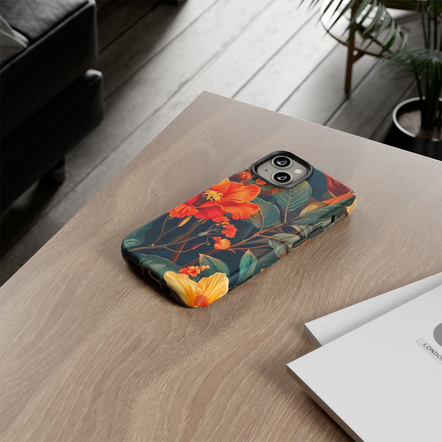 Tough Floral Phone Case | Tropical Vibe, Gift for Nature Lovers, Summer Beach Accessory, Floral Pattern, Trendy Phone Accessories