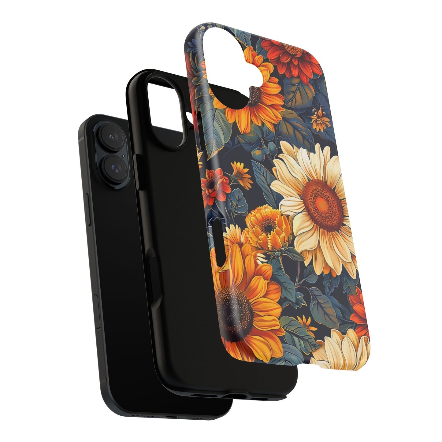 Floral Tough Phone Case | Sunflower Design, iPhone Cover, Protective Case, Gifts for Her, Floral Phone Accessory