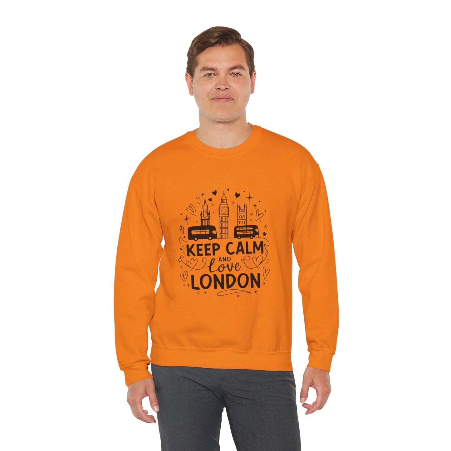 Unisex Heavy Blend™ Crewneck Sweatshirt Trendy - Keep Calm and love London
