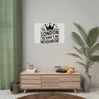 London Themed Rolled Poster - Whimsical Art Print for Home Decor, Gifts, Travel Lovers, Wall Art, Inspirational Quote