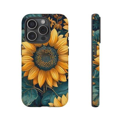 Sunflower Phone Case - Bright Floral Design, Stylish Tough Cover for Sunflower Lovers, Gift for Plant Enthusiasts, Mom Gift, Nature Lovers