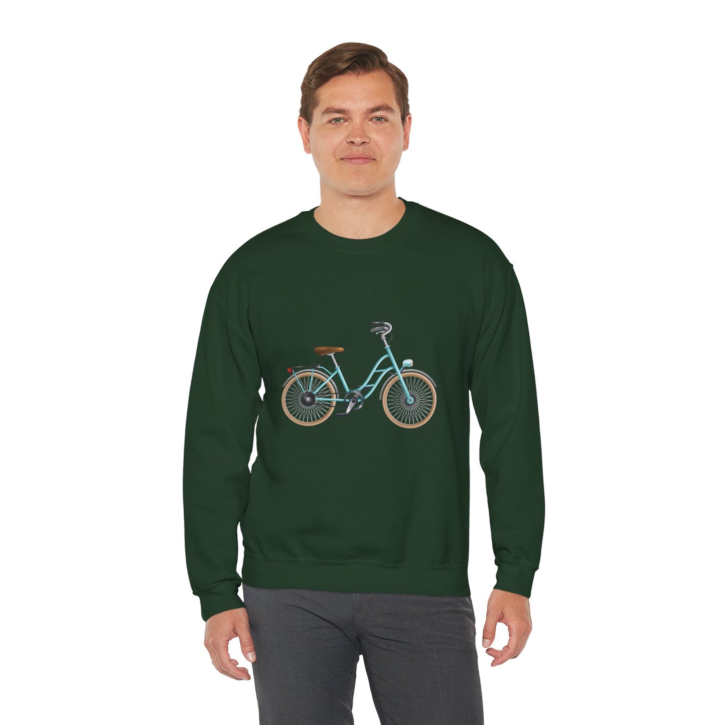 Unisex Heavy Blend™ Crewneck Sweatshirt Adorable - London's Style Classic Bicycle
