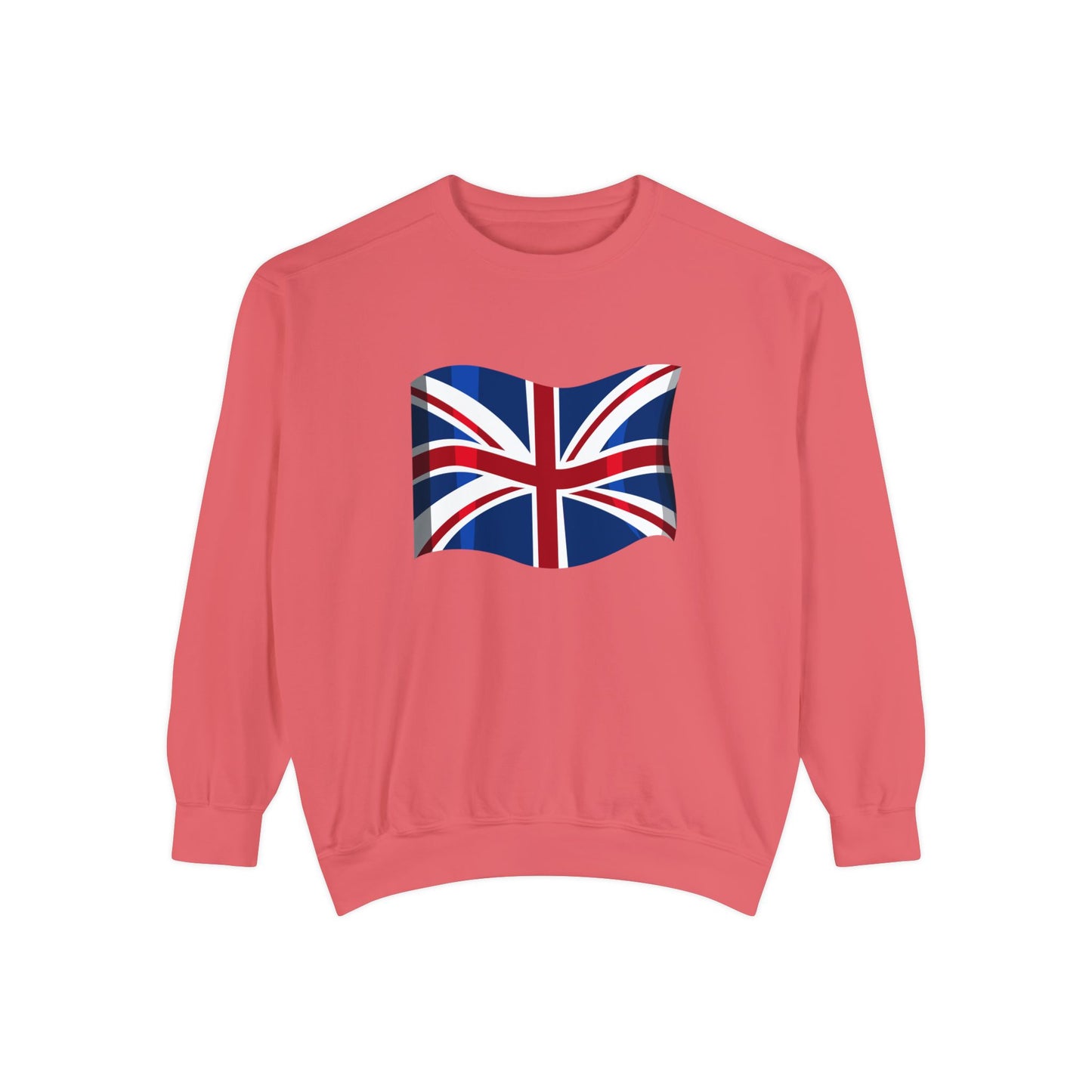 Unisex Garment-Dyed Sweatshirt - Classic UK Flag