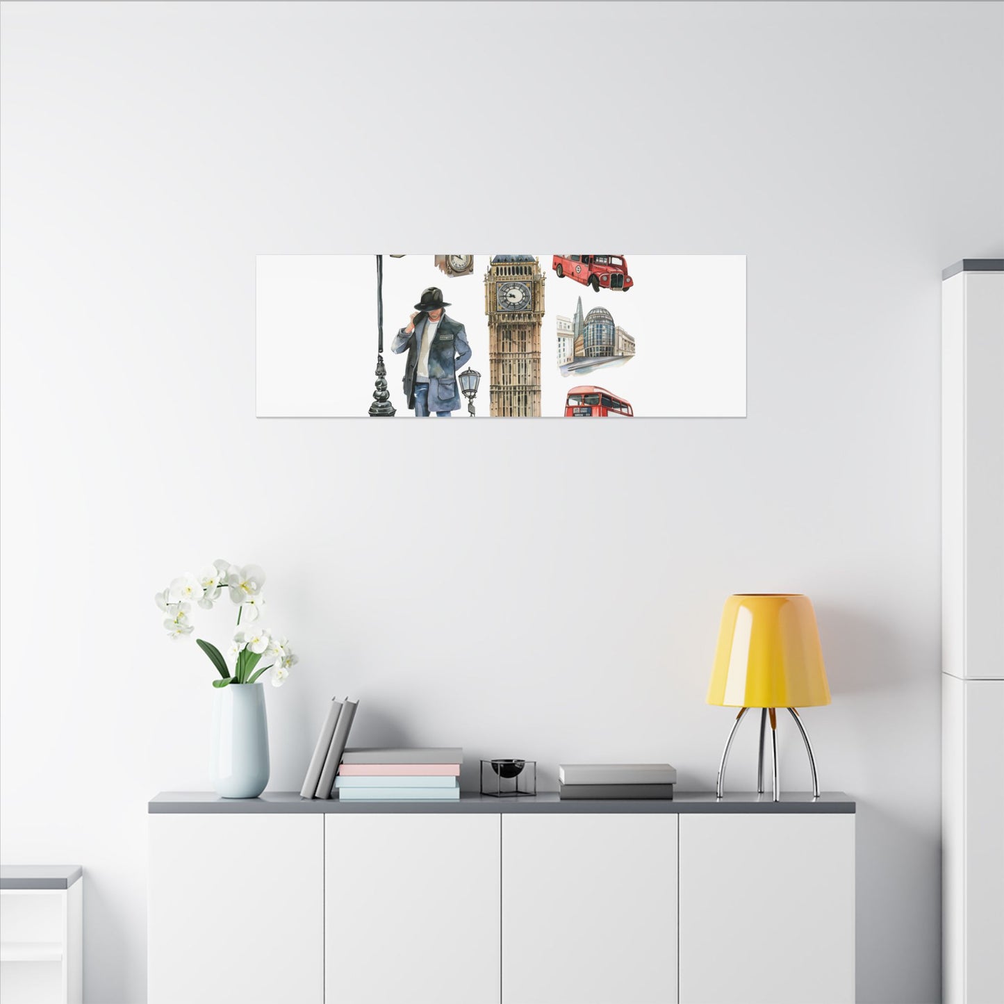 Canvas Art Print, London Skyline, Home Decor, Wall Art, Gift Idea, Travel Memories, Modern Wall Art