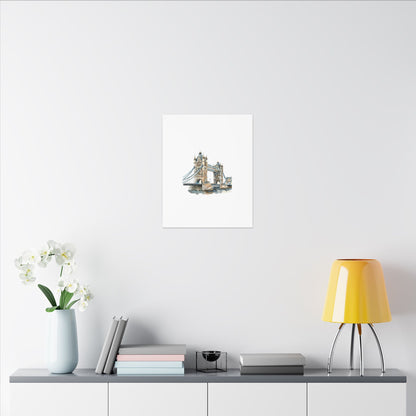 London Bridge Matte Canvas Wall Art, Elegant Home Decor, Unique Gift for Art Lovers, Travel Enthusiast Wall Decor, Modern Aesthetic