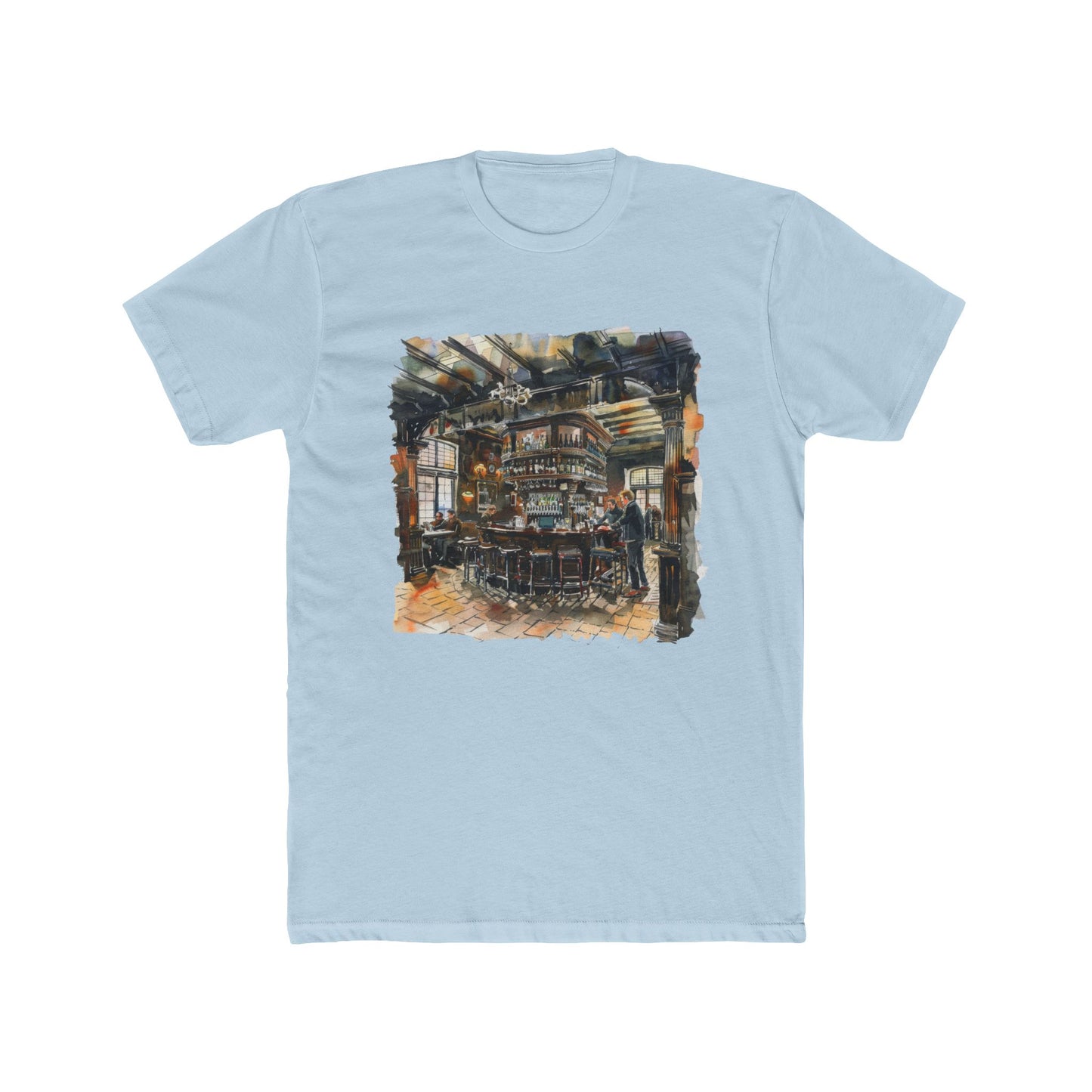 London Pub Interior Trendy Unisex Cotton Crew Tee