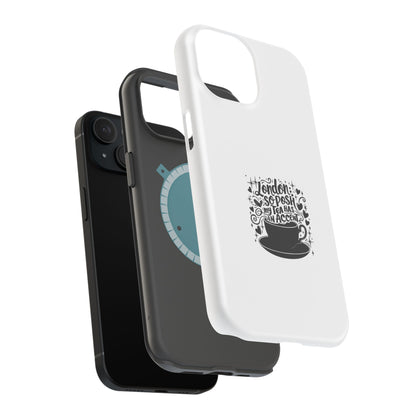 Stylish Magnetic Tough Case for Phone, Gift for Tea Lovers, Custom Phone Cover, London Tea Design, Durable Mobile Protector