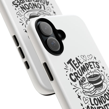 Tea, Crumpets, and London Adventures - Cute Gift for Tea Lovers, London Souvenir, Travel Accessory, Unique Phone Cover