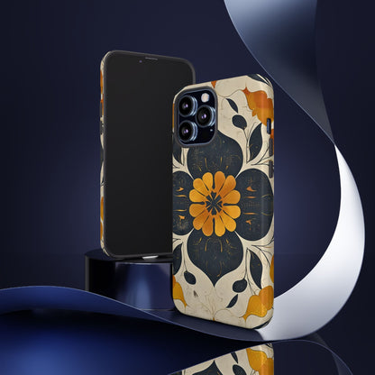Floral Phone Case - Tough Cases, Botanical iPhone Cover, Vintage Flower Design, Durable Smartphone Protection, Unique Gift Idea