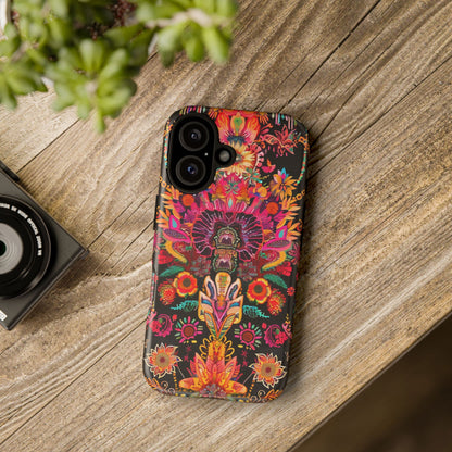 Colorful Floral Phone Case, Tough Cases, Unique Phone Cover, Boho Style Accessory, Gift for Her, Trendy Smartphone Protection