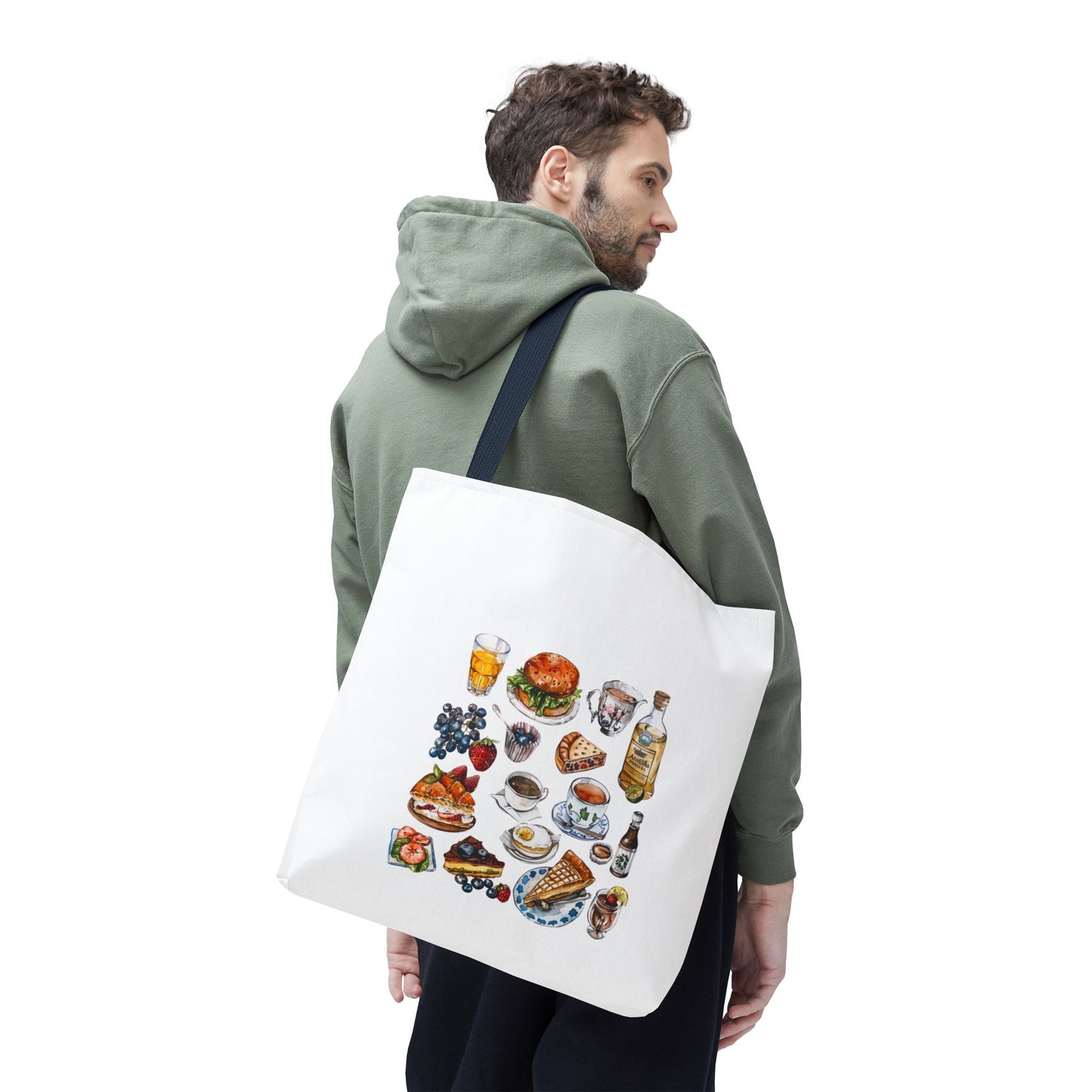 Gourmet Tote Bag: Foodie Style, Perfect for Brunch Lovers, Travel Enthusiasts, Picnic Perfect, Gift for Food Lovers