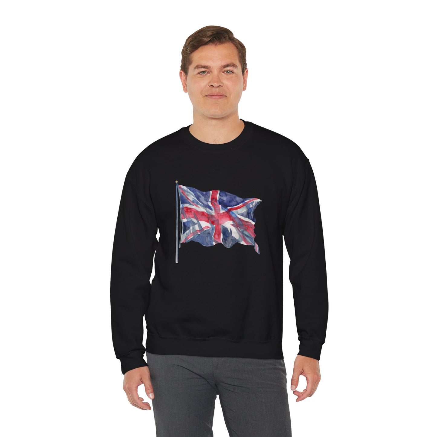 Unisex Heavy Blend™ Crewneck Sweatshirt Elegant - British Flag