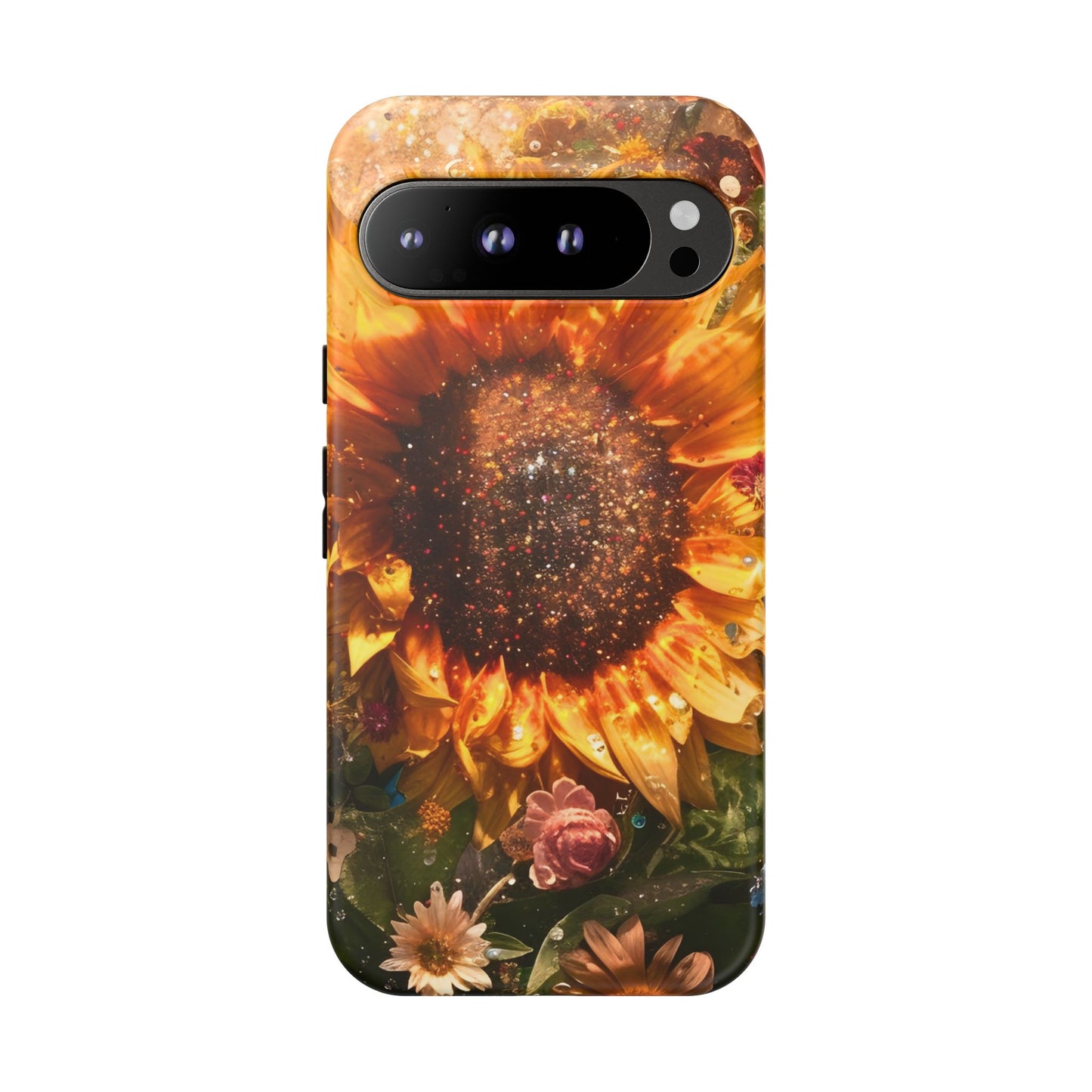 Vibrant Floral Phone Case - Tough Cases, Sunflower Design, Smartphone Cover, Summer Gift, Nature-Inspired Accessories
