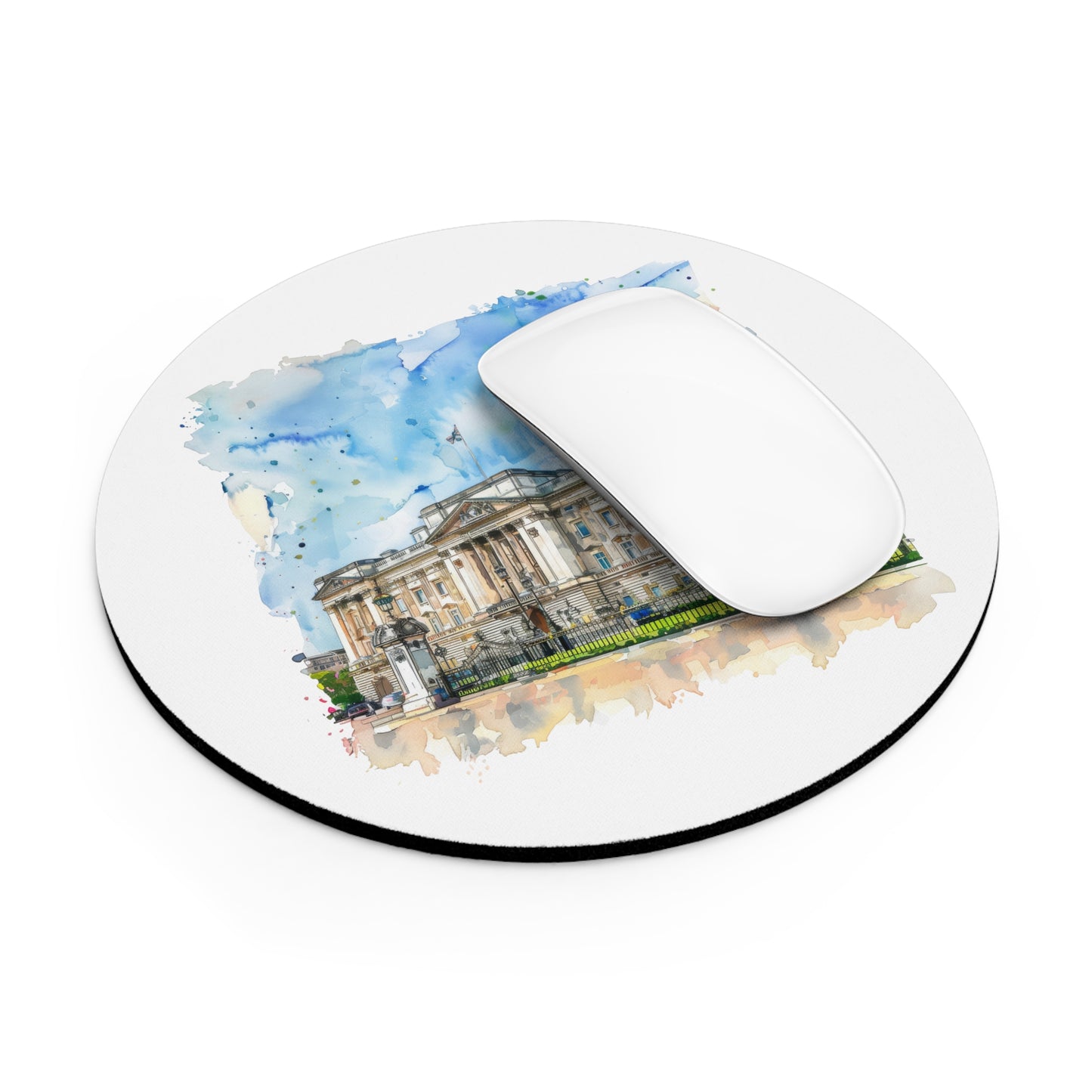 Artistic Buckingham Palace Mouse Pad, Desk Accessory, Gift for Royalty Lovers, Home Office Decor, Unique Office Gift, Stylish Computer Mat