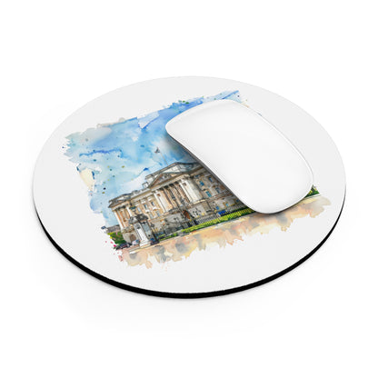 Artistic Buckingham Palace Mouse Pad, Desk Accessory, Gift for Royalty Lovers, Home Office Decor, Unique Office Gift, Stylish Computer Mat