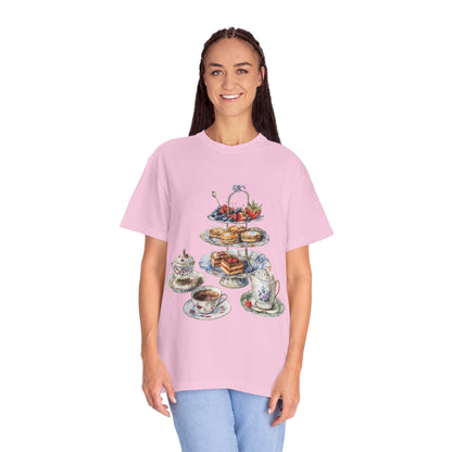 Unisex Garment-Dyed T-shirt - Savoring Britain - A Journey Through British Cuisine