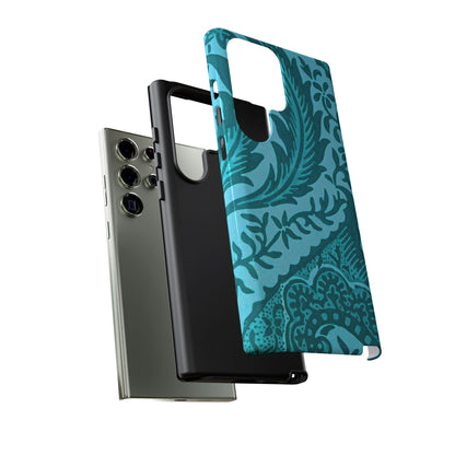 Protective Phone Case with Elegant Teal Design, Tough Cases, Floral Phone Cover, Stylish Smartphone Protection, Gifts for Her, Trendy [...]