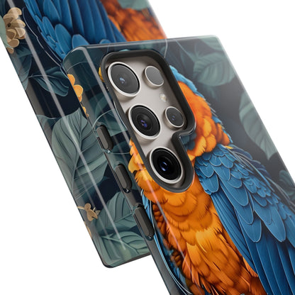 Tropical Parrot Phone Case - Tough Cases, Colorful Phone Cover, Nature Lover Gift, Floral Design, Bird Lover Accessory