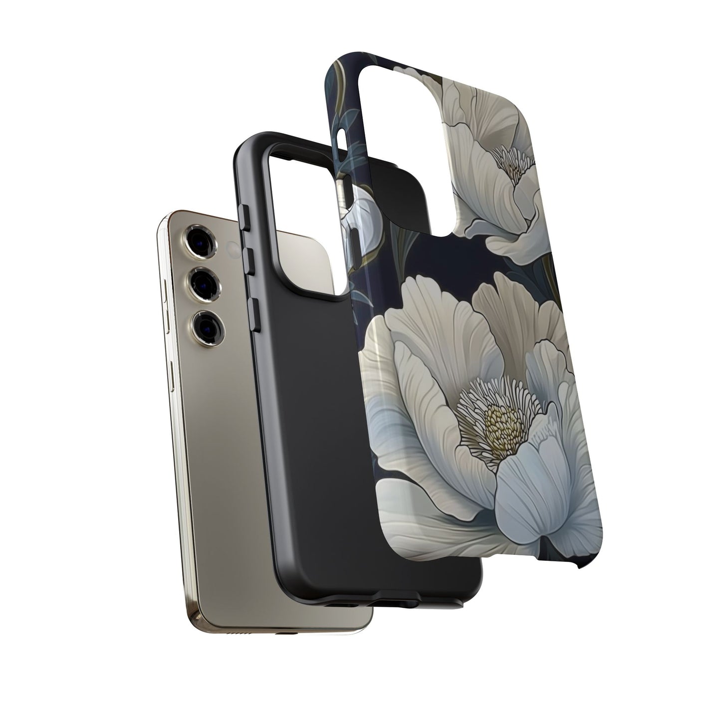Floral Phone Case, Tough Cases for Women, Stylish Phone Cover, Floral Design Phone Protector, Nature Inspired Tech Accessories