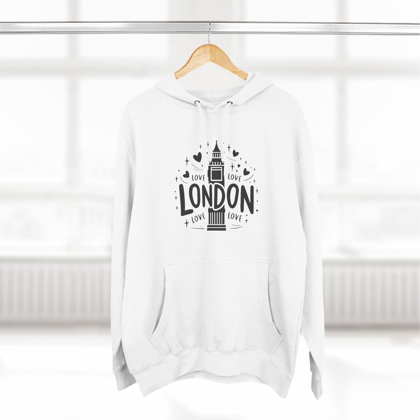 Love London Vibes Cool Three-Panel Fleece Hoodie