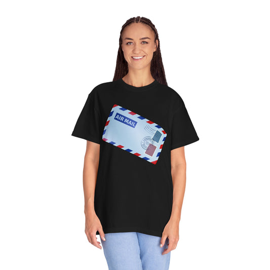 Unisex Garment-Dyed T-shirt - Vintage British Air Mail - Classic Postal Design
