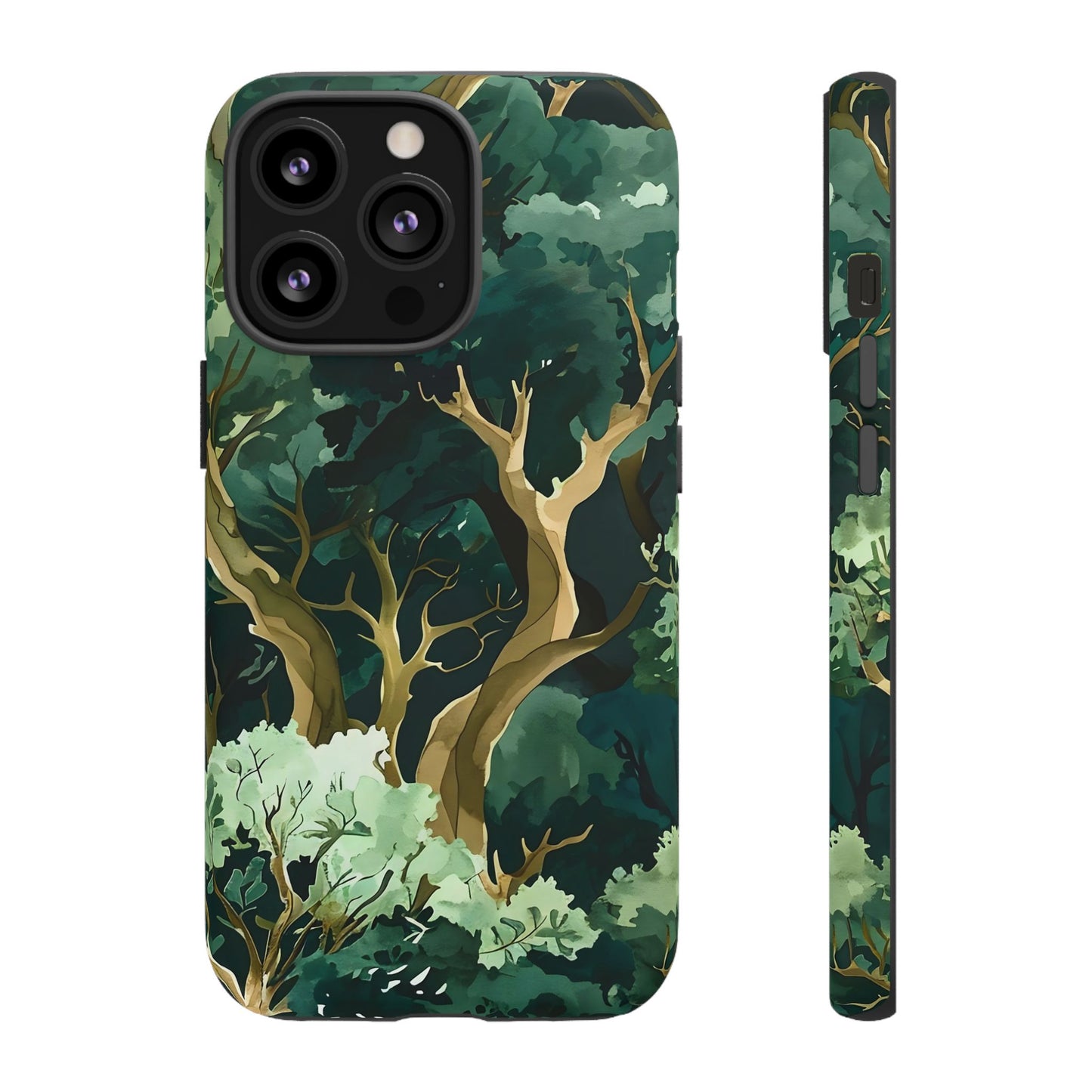 Forest Green Phone Case, Nature-Inspired Tough Cases, Eco-Friendly Gift, Outdoor Lover Accessory, Unique Phone Cover