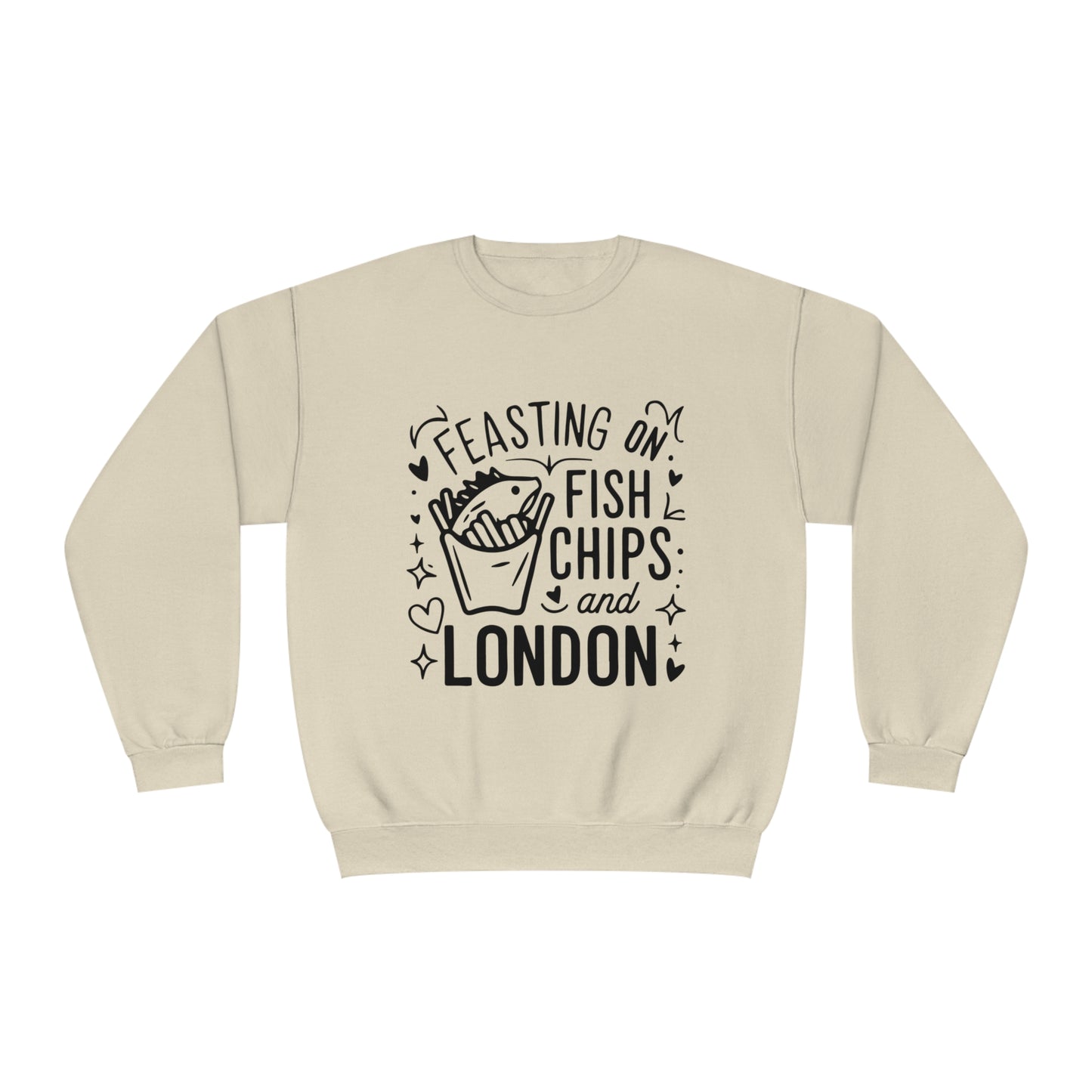 Unisex NuBlend® Crewneck Sweatshirt - Fish Chips and London