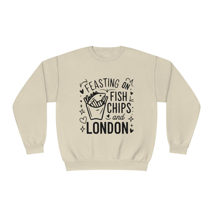 Unisex NuBlend® Crewneck Sweatshirt - Fish Chips and London