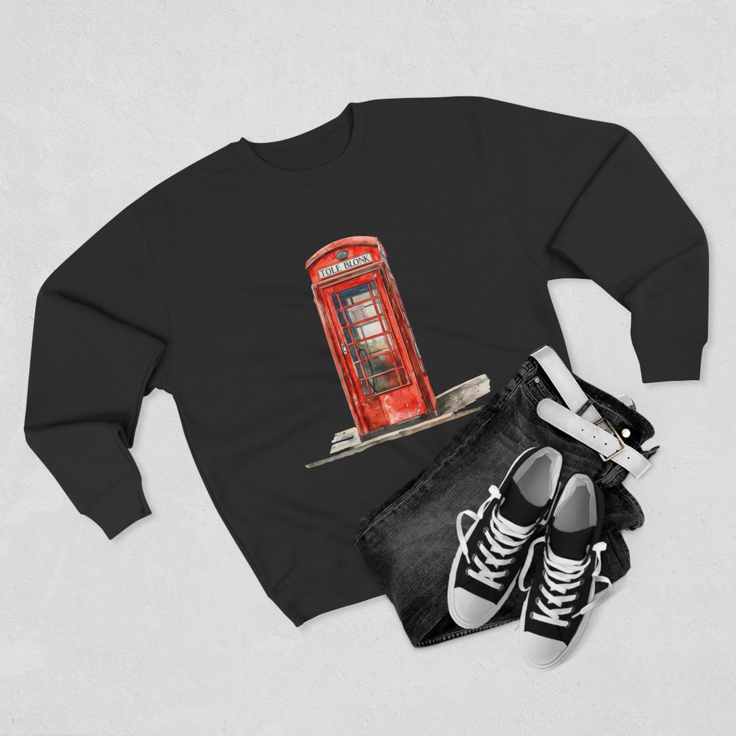 Unisex Crewneck Sweatshirt - Iconic British Public Telephone