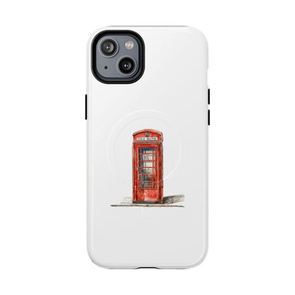 Classic London Phone Booth Magnetic Case, Tough Phone Cases, Gift for Travelers, Unique Phone Accessories, Personalized Phone Protection