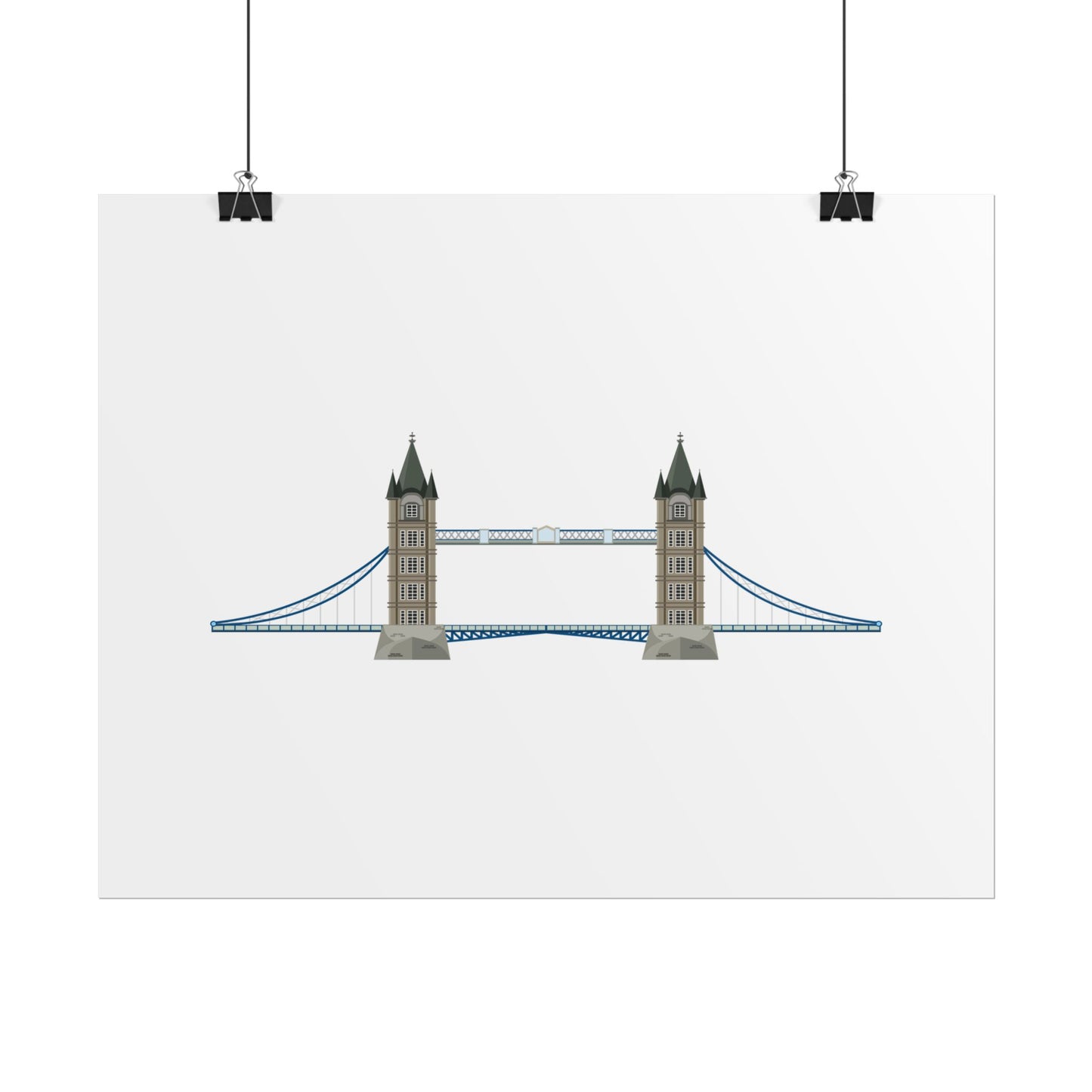 Tower Bridge Rolled Poster, London City Decor, Wall Art, Gift for Travelers, Home Aesthetic, UK Wall Art