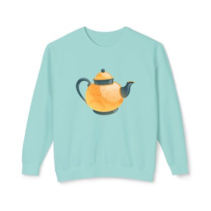 Unisex Lightweight Crewneck Sweatshirt - Classic British Tea Kettle