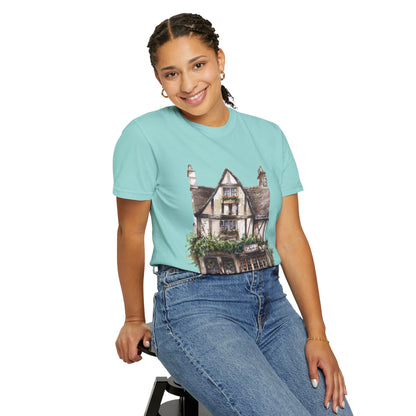 Unisex Garment-Dyed T-shirt - Heritage in Stone - Traditional British Village Homes