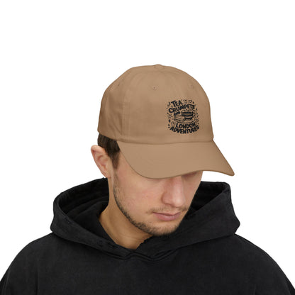Tea Crumpets and London Adventures Dad Cap, Casual Hat for Travel Lovers, Gift for Fathers, Summer Accessory, Trendy Dad Cap
