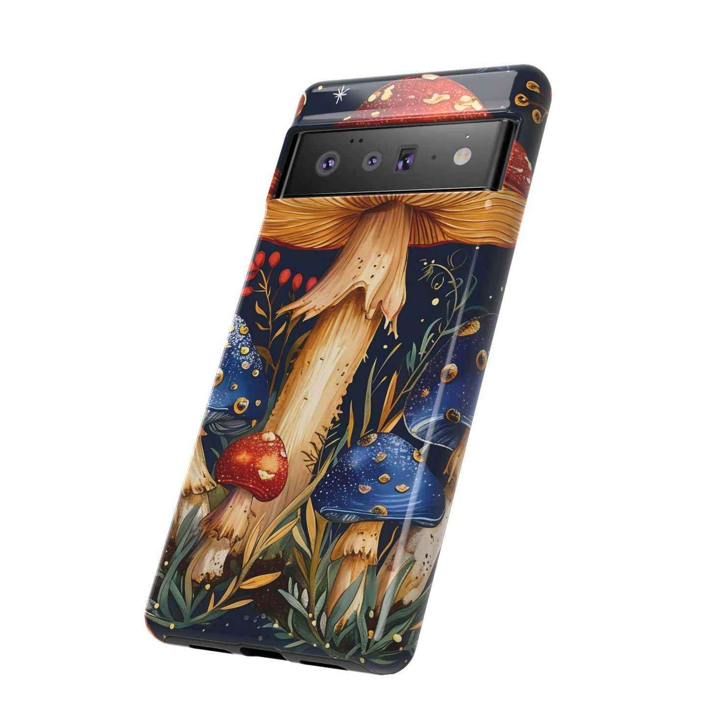 Colorful Mushroom Phone Case, Tough Cases with Nature Design, Gift for Nature Lovers, Artistic Phone Protector, Gift for Her