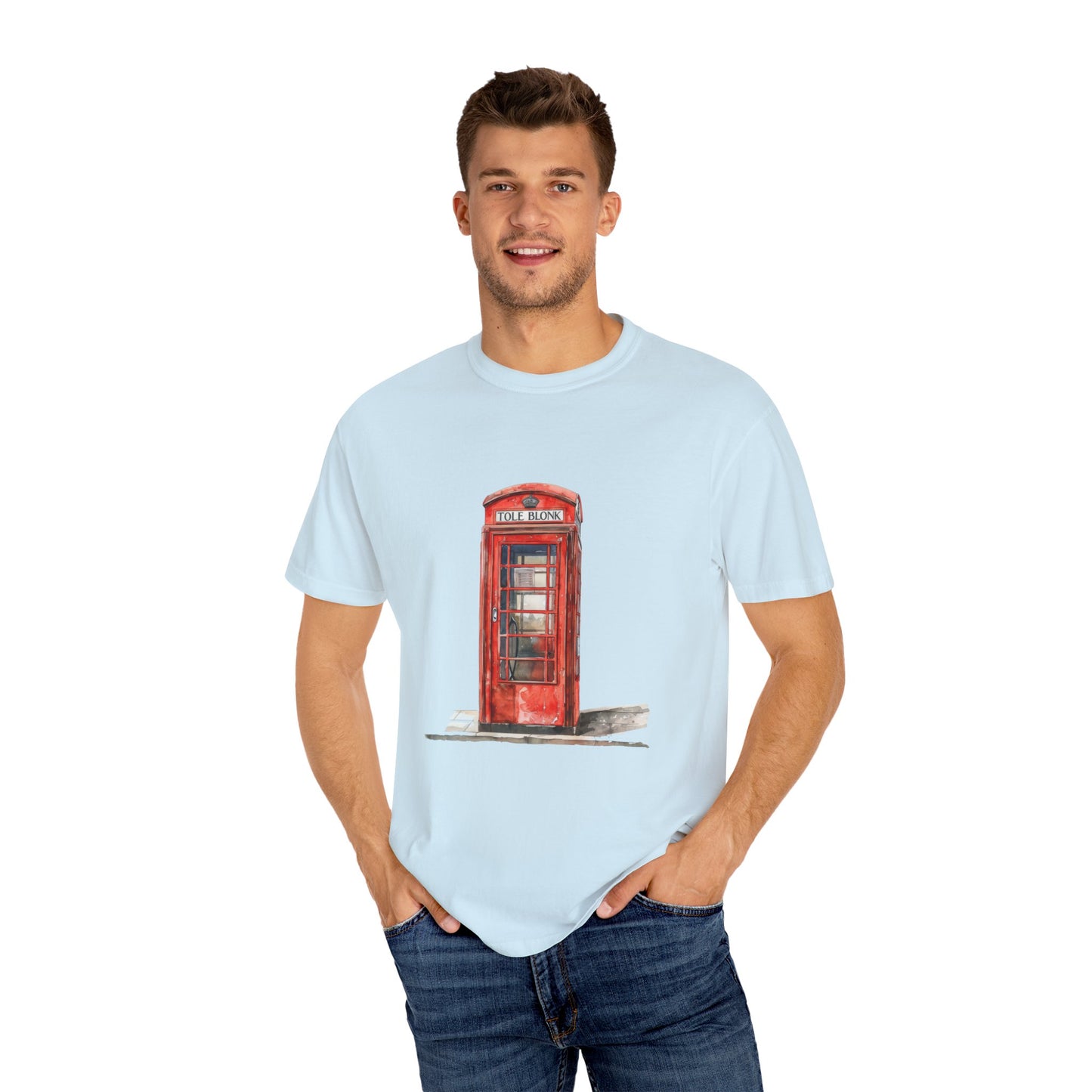 Unisex Garment-Dyed T-shirt - The Famous London Red Bus