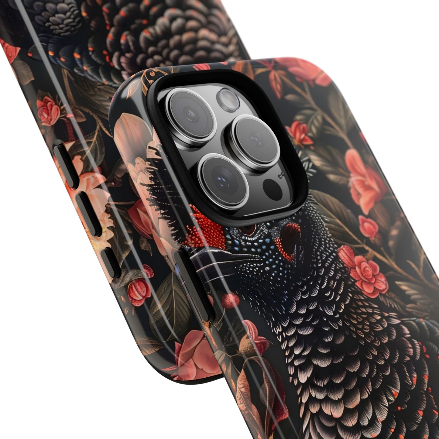 Tough Cases: Floral Design Phone Case, Stylish Protection for Your Phone, Unique Gift for Bird Lovers, Vibrant Floral Art, [...]