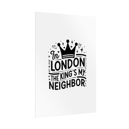 London Themed Rolled Poster - Whimsical Art Print for Home Decor, Gifts, Travel Lovers, Wall Art, Inspirational Quote