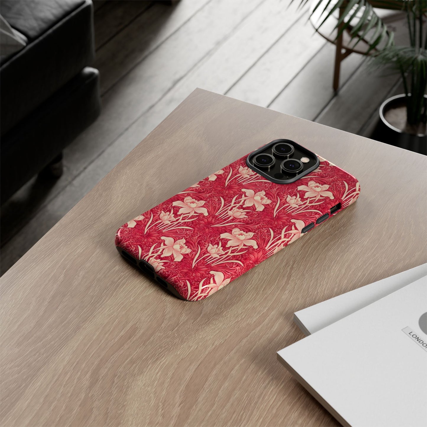 Floral Tough Phone Case - Durable, Stylish Accessory, Perfect Gift for Her, Floral Pattern, Customizable, Ideal for Daily Use