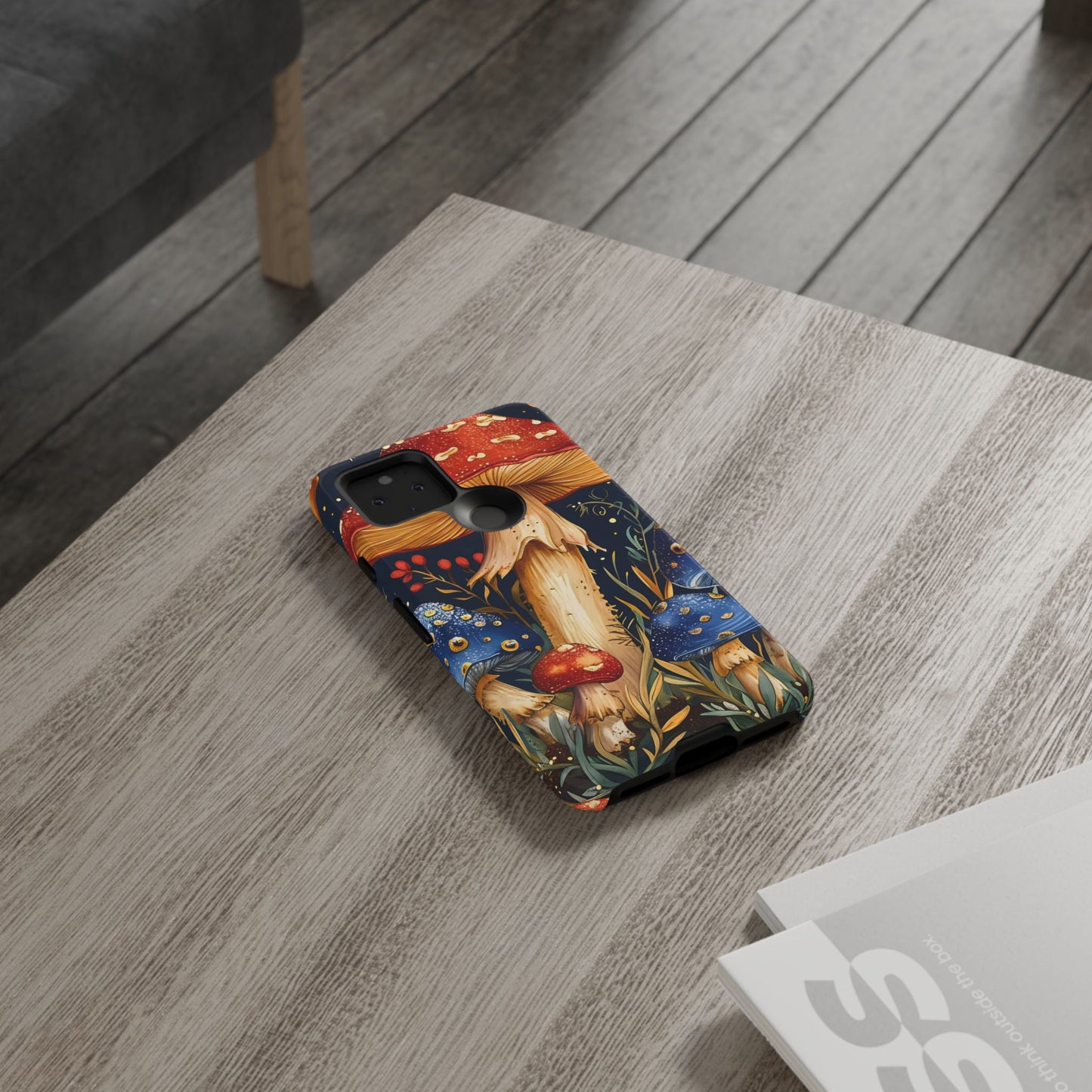 Colorful Mushroom Phone Case, Tough Cases with Nature Design, Gift for Nature Lovers, Artistic Phone Protector, Gift for Her