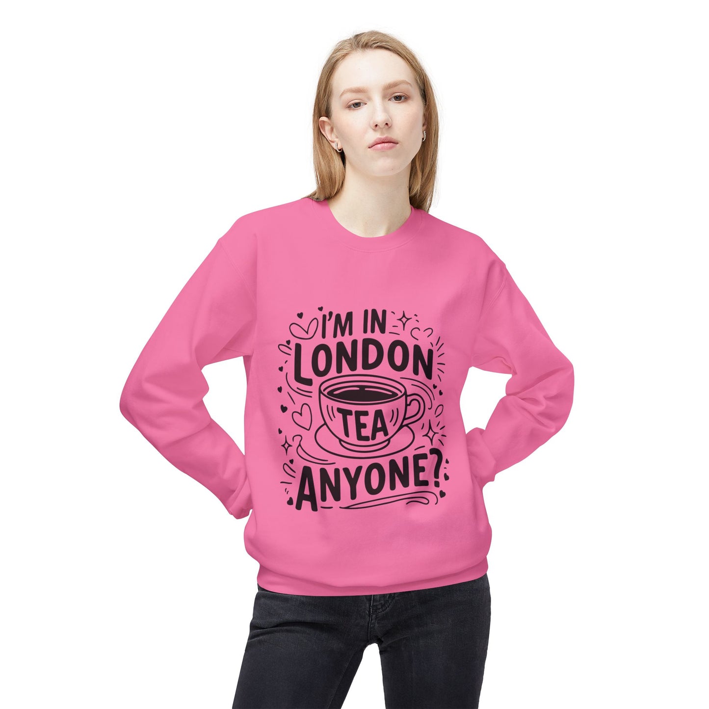 Unisex Midweight Softstyle Fleece Crewneck Sweatshirt - London's Nostalgic Tea